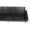 Black Patinated Leather Airport Sofa from Hans Wegner, 1990s 5