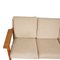 Oak and Beige Fabric Ge-290 Sofa by Hans J. Wegner for Getama, 1980s 2