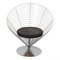 Black Kvadrat Fabric Wire Cone Chair by Verner Panton for Fritz Hansen, Image 1