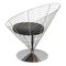 Black Kvadrat Fabric Wire Cone Chair by Verner Panton for Fritz Hansen 4