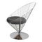 Black Kvadrat Fabric Wire Cone Chair by Verner Panton for Fritz Hansen 3