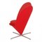 Sedia Heart Cone in tessuto rosso di Verner Panton per Vitra, Immagine 3