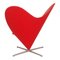 Sedia Heart Cone in tessuto rosso di Verner Panton per Vitra, Immagine 4