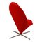 Chaise Heart en Tissu Rouge par Verner Panton pour Vitra 2