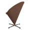 Silla Cone de tela marrón de Verner Panton para Fritz Hansen, años 20, Imagen 4