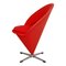 Roter Tonus Cone Chair von Verner Panton für Fritz Hansen, 1920er 3
