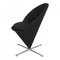 Black Kvadrat Fabric Cone Chair by Verner Panton for Vitra, 1920s 3