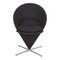 Black Kvadrat Fabric Cone Chair by Verner Panton for Vitra, 1920s, Image 1