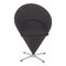 Silla Cone de tela negra de Verner Panton para Fritz Hansen, Imagen 1