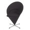 Black Fabric Cone Chair by Verner Panton for Fritz Hansen 2