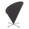 Black Fabric Cone Chair by Verner Panton for Fritz Hansen, Image 4