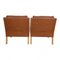 Model 2207 Brown Leather Armchairs by Børge Mogensen for Fredericia, Set of 2 4
