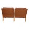 Model 2207 Brown Leather Armchairs by Børge Mogensen for Fredericia, Set of 2, Image 4