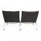 Set of PK-22 Chairs in Black Leather by Poul Kjærholm for Fritz Hansen, 1990s 3