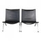 PK-22 Chairs in Black Leather by Poul Kjærholm for Fritz Hansen, 1990s, Set of 2, Image 1