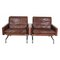 Brown Patinated Leather Pk-31/1 Armchairs by Poul Kjærholm for E. Kold Christensen, 1970s, Set of 2 1