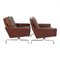 Brown Patinated Leather Pk-31/1 Armchairs by Poul Kjærholm for E. Kold Christensen, 1970s, Set of 2, Image 2