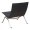 PK-22 Lounge Chair with Black Aniline Leather by Poul Kjærholm for Fritz Hansen 4
