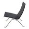 PK-22 Lounge Chair with Black Aniline Leather by Poul Kjærholm for Fritz Hansen, Image 3