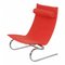 PK 20 Armchair in Red Orange Fabric by Poul Kjærholm for Fritz Hansen, Image 2