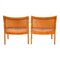 Premiere-69 Armchairs in Oak and Natural Core Leather by Per-Olof Scotte for Ikea, 1970s, Set of 2, Image 3