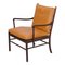 Chaise Coloniale en Cuir Aniline Cognac par Ole Wanscher 2