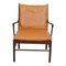 Colonial Chair in Cognac Aniline Leather by Ole Wanscher, Image 1