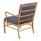 Colonial Chair in Blue Fabric by Ole Wanscher 3