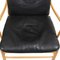 Colonial Chair aus Eiche und schwarzem Classic Leder von Ole Wanscher, 1990er 3