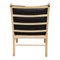 Colonial Chair in Oak and Black Classic Leather by Ole Wanscher, 1990s 6