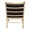 Colonial Chair in Oak and Black Classic Leather by Ole Wanscher, 1990s, Image 6