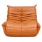 Poltrona Togo in pelle color cognac di Michel Ducaroy per Ligne Roset, anni '70, Immagine 1