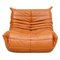 Togo Lounge Chair in Cognac Leather by Michel Ducaroy for Ligne Roset, 1970s 1