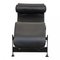 Black Leather LC-4 Lounge Chair by Le Corbusier for Cassina, Image 2