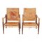 Safari Chairs in Patinated Natural Leather by Kaare Klint, Set of 2 1