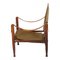Safari Chair in Patinated Green Fabric by Kaare Klint 3