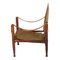 Safari Chair in Patinated Green Fabric by Kaare Klint, Image 3