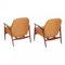 Model 401 Armchairs in Cognac Aniline Leather by Ib Kofod-Larsen for Slagelse Møbelværk, Set of 2 4