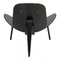 Shell Chair in Black Lacquered Leather by Hans J. Wegner for Carl Hansen & Søn, 2000s, Image 3