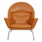 Fauteuil Oculus en Cuir Anilin Cognac par Hans Wegner pour Carl Hansen & Søn, 2000s 1