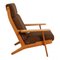 GE-290A Lounge Chair in Brown Fabric by Hans Wegner for Getama, 1980s, Image 2