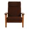 GE-290A Lounge Chair in Brown Fabric by Hans Wegner for Getama, 1980s, Image 1