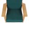 GE-290A Lounge Chair with Ottoman in Green Fabric by Hans Wegner for Getama, 1990s, Set of 2 7