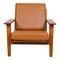 GE-290 Armchair in Teak and Walnut and Aniline Leather by Hans Wegner for Getama, 1980s 1