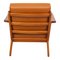 GE-290 Armchair in Teak and Walnut and Aniline Leather by Hans Wegner for Getama, 1980s 3