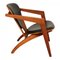 Butterfly Chair in Walnut and Black Leather by Hans Wegner for Getama, Image 5