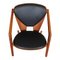 Butterfly Chair in Walnut and Black Leather by Hans Wegner for Getama, Image 2