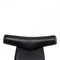 Chaise Ox EJ-100 en Cuir Aniline Noir par Hans J. Wegner pour Erik Jørgensen, 1960s 2