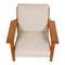 GE-290 Armchair in Oak and Original Beige Cushions by Hans J. Wegner for Getama, 1980s, Image 2