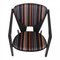 Black-Stained Beech Wood and Striped Paul Smith Fabric Butterfly Chair from Getama, 1990s 3